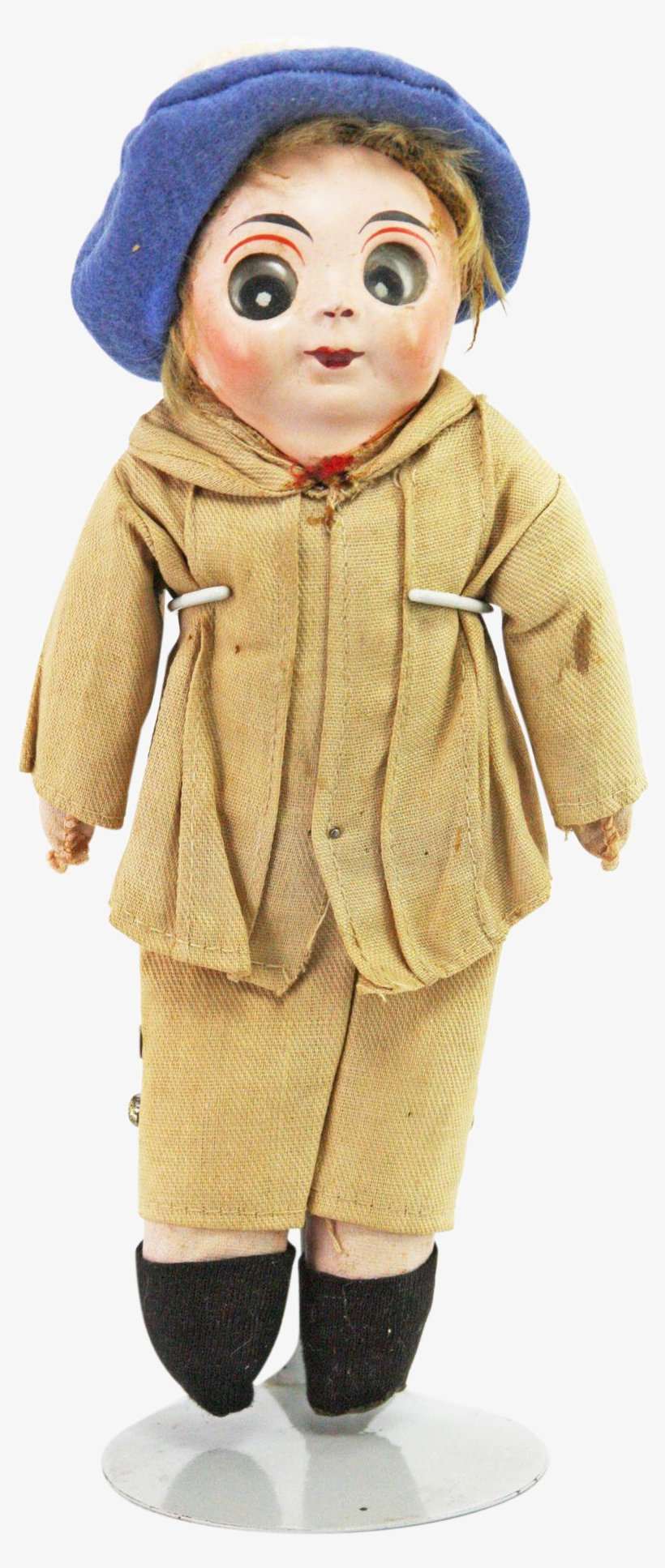 Antique German Rare Mask Face Googly Eye Doll Ca1910 - Figurine, transparent png download