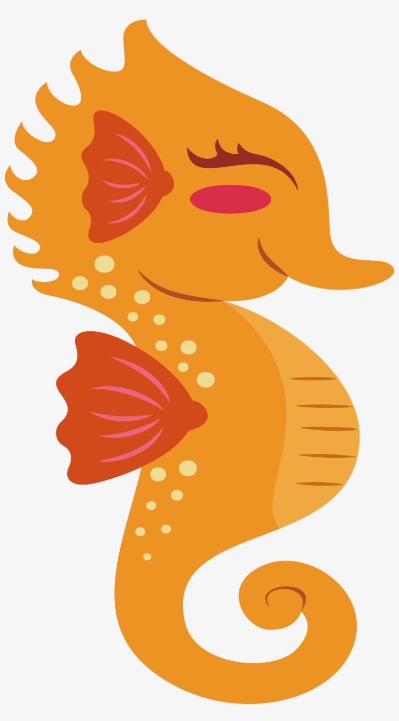 Clip Free Stock Dwarf Orange Clip Art Hippocampus - Caballito De Mar Chibi, transparent png download