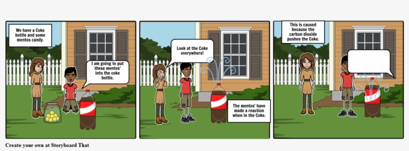 Why Does The Coke Bottle Erupt - Cartoon, transparent png download