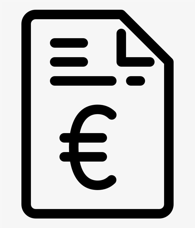 Finance Invoice Euro - Icon, transparent png download