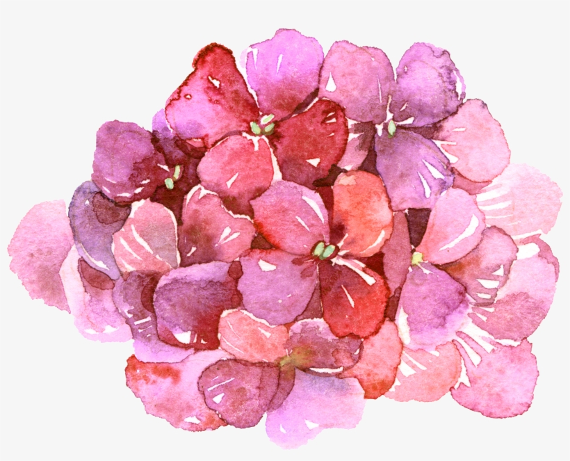 Watercolour - Watercolor Flower Black Dome Glass Cabochon Necklace, transparent png download