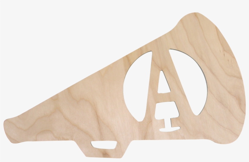 Wooden Cheer Megaphone Initial Or Number Hanger - Monogram, transparent png download
