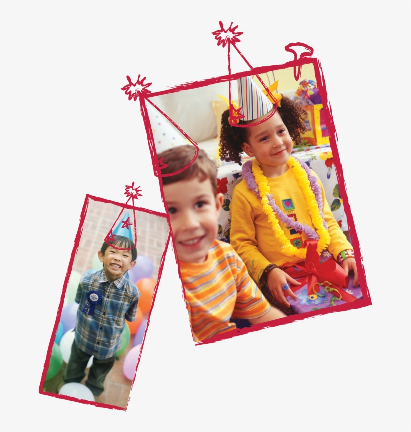 Kids In Pictures Wearing Birthday Hats - New - Wish You Were Here, transparent png download