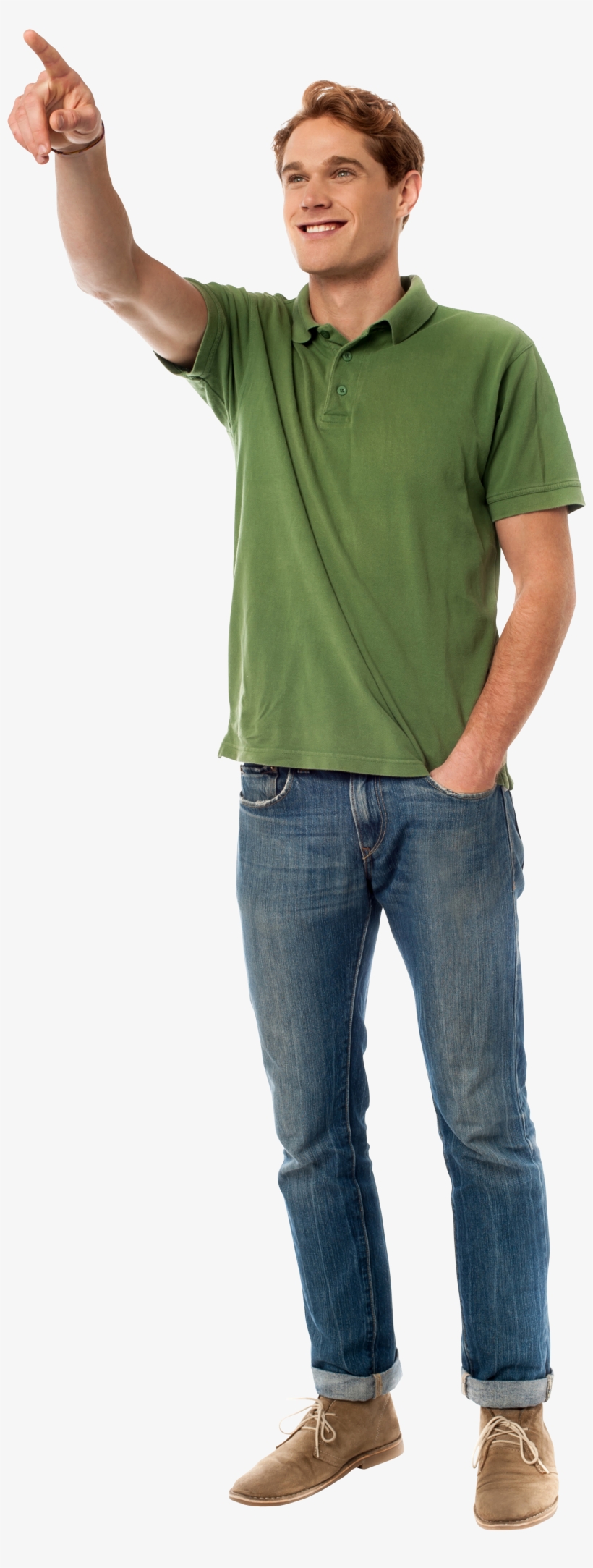 Men Pointing Left Image - Standing, transparent png download
