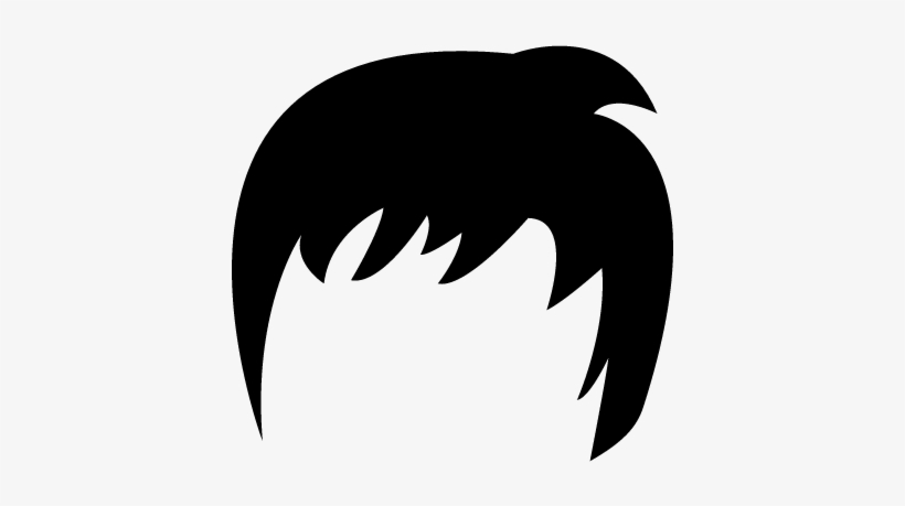 Short Black Male Hair Shape ⋆ Free Vectors, Logos, - Free Silhouette Of Hair, transparent png download