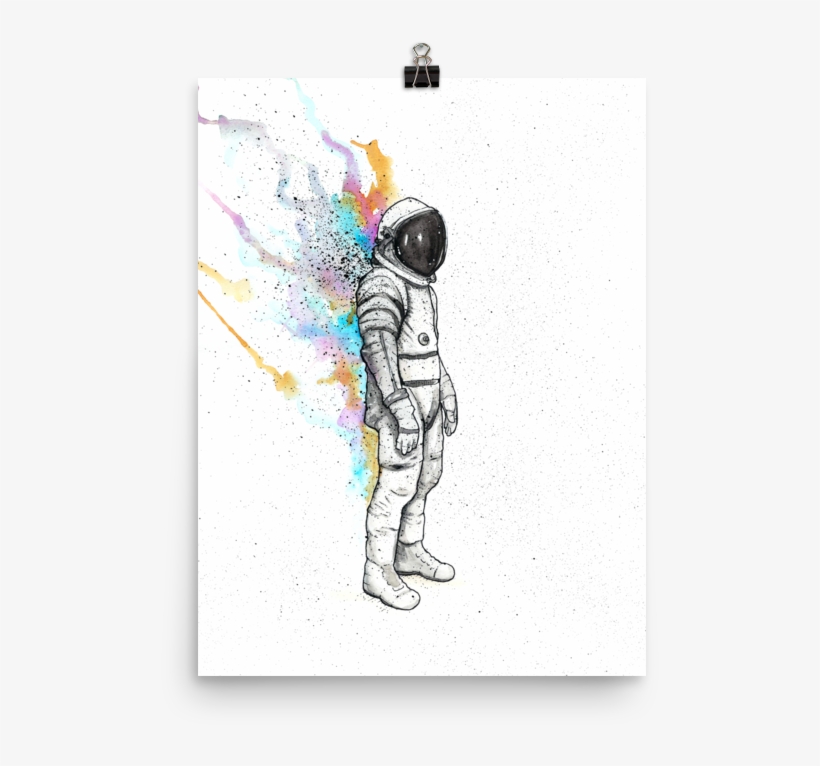 A Statement In Any Room - 'astronaut Heat' Giclee Watercolor Painting Print On, transparent png download