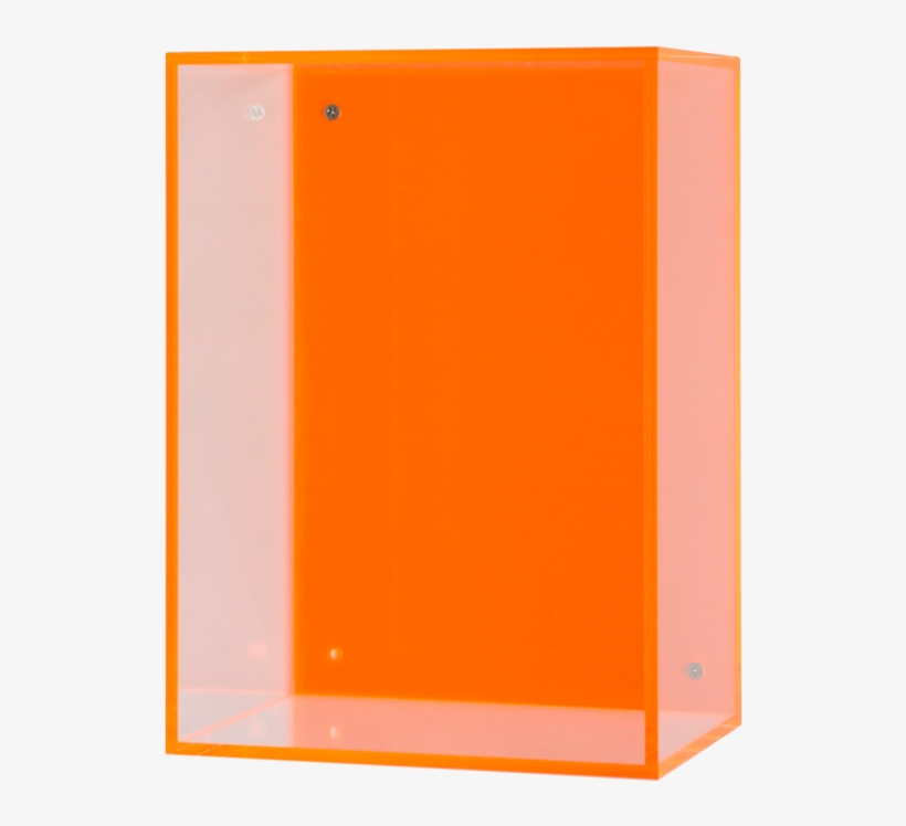 Neon Hanging Acrylic Box, Orange - Tan, transparent png download