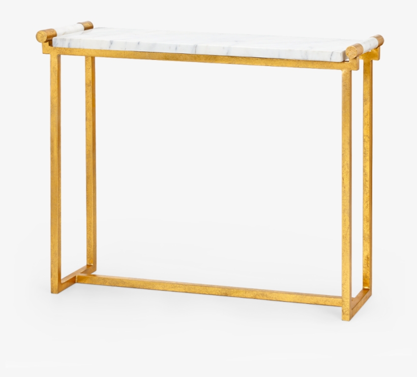 Art Deco Style Marble And Gold Leaf Console - Sofa Tables, transparent png download