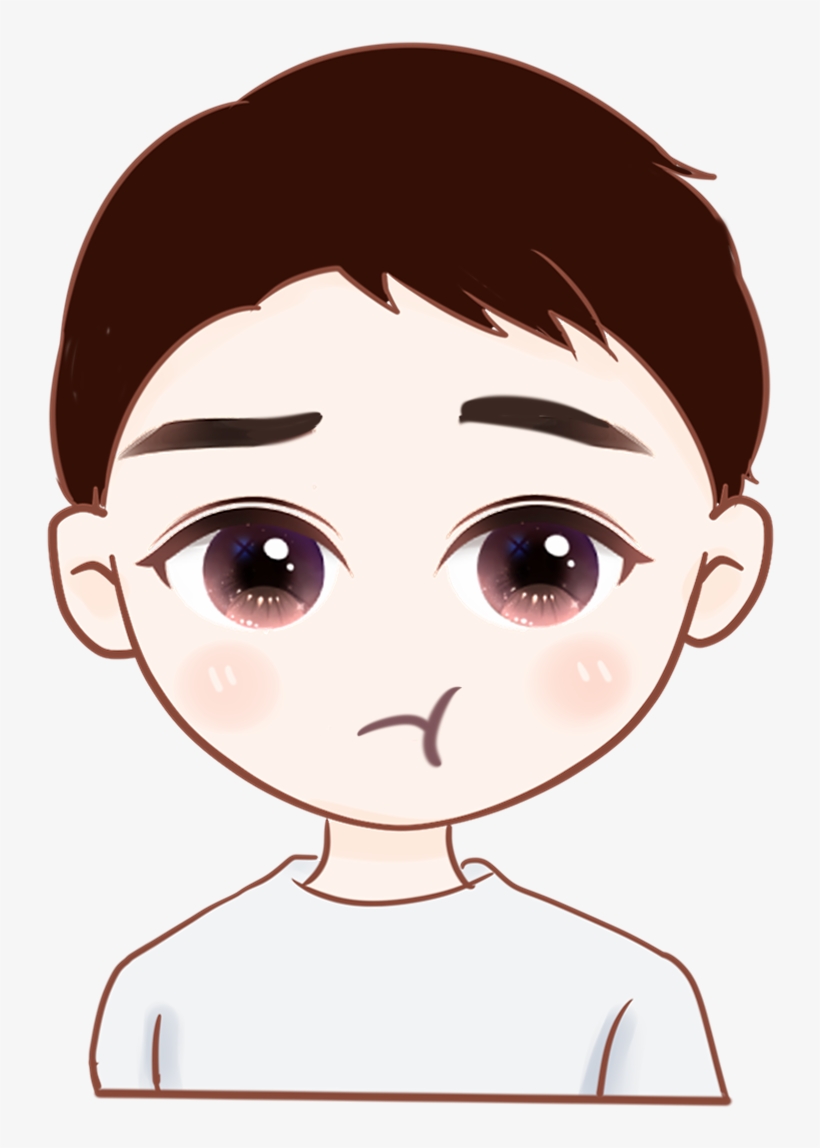 Original Cute Teenager Expression Pack Png And Psd - Cartoon, transparent png download