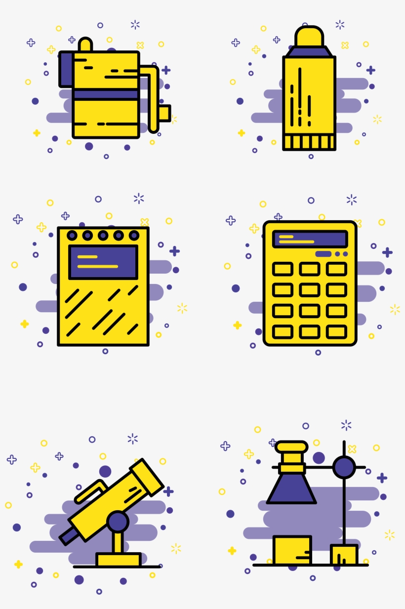 Mbe Style Student School Supplies Commercial Icon Elements, transparent png download