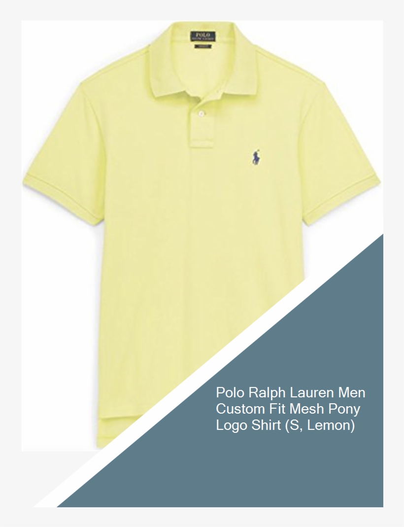 Polo Ralph Lauren Men Custom Fit Mesh Pony Logo Shirt - Polo Shirt, transparent png download