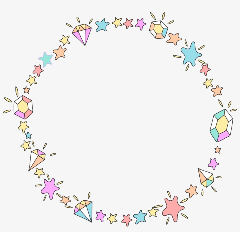 Diamond Star Jewel Frame Accent Decor Embellishment - Marco De Unicornio Png, transparent png download