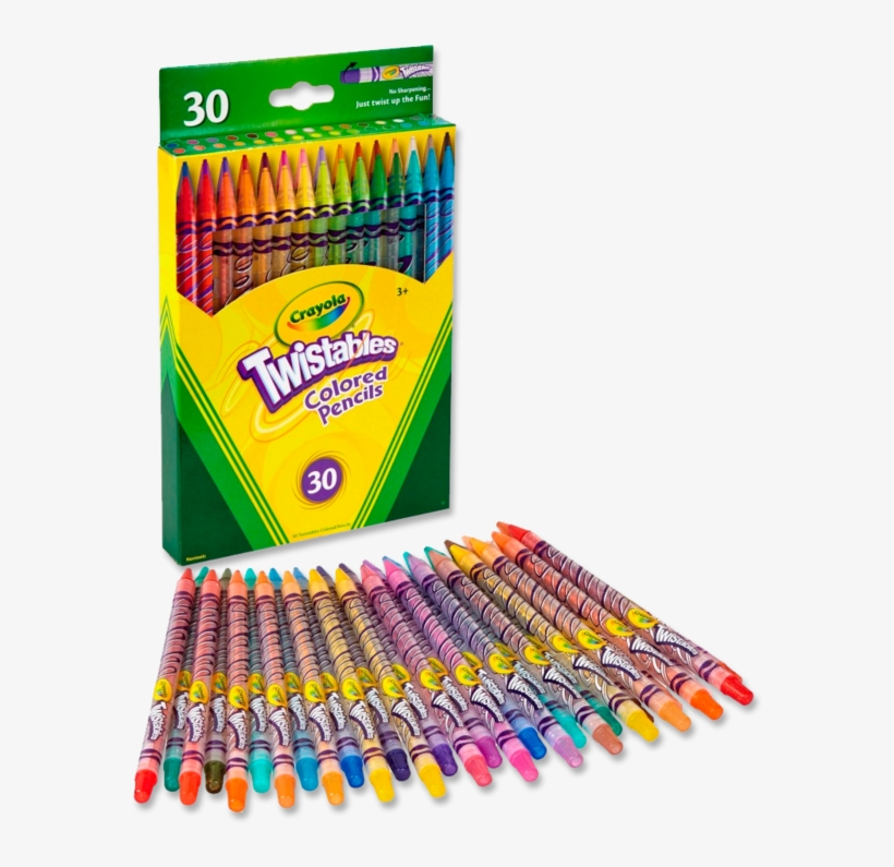 Lápices Crayola Colored Pencils Caja De 30 Lapices - Crayola Twistable Colored Pencils, transparent png download