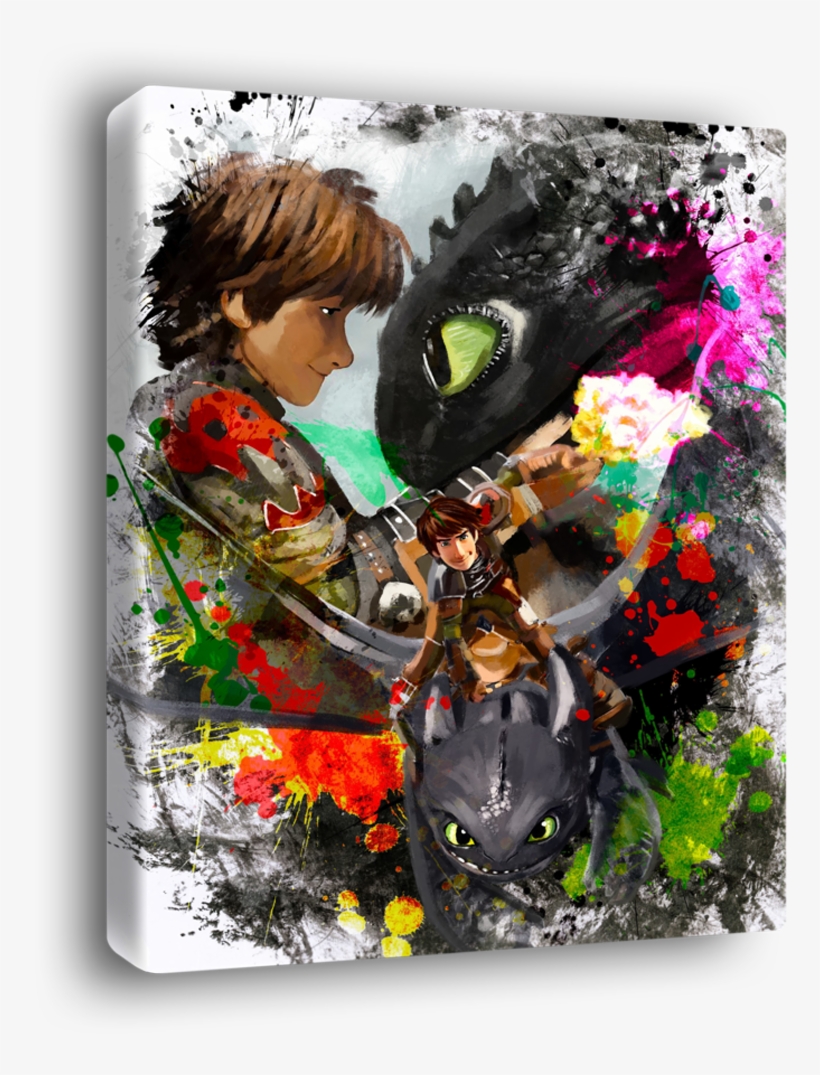 How To Train Your Dragon Canvas - Floral Design, transparent png download