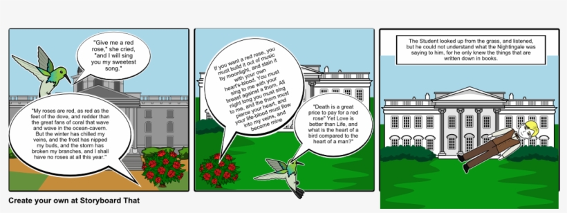 The Nightingale And The Rose - Cartoon, transparent png download