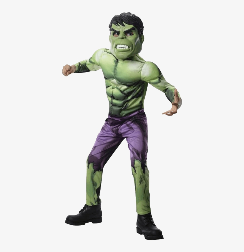 Kids Avengers Assemble Deluxe The Hulk Costume - Boys Hulk Costume, transparent png download