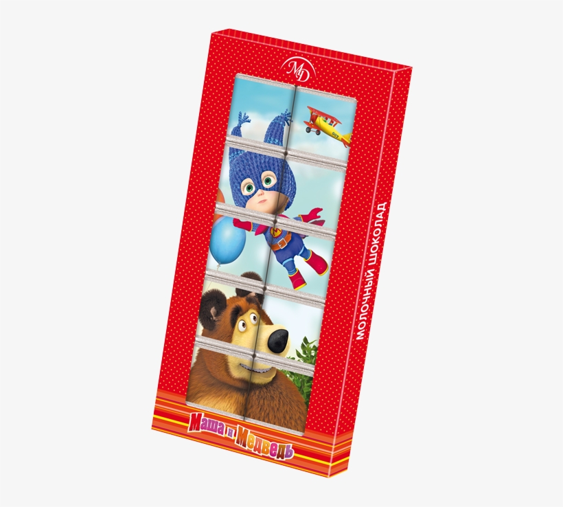 Chocolate Puzzle «masha And The Bear» 50gr/12 Pcs Milk - Toy, transparent png download