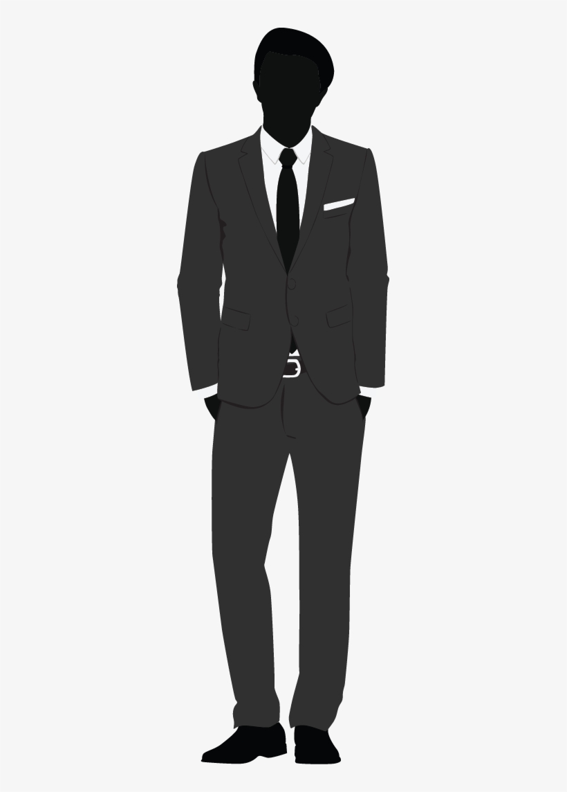 Business Man Silhouette - Tuxedo, transparent png download