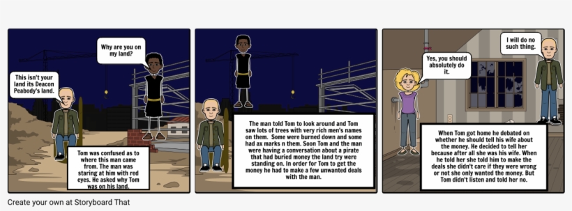 The Devil And Tom Walker - Cartoon, transparent png download