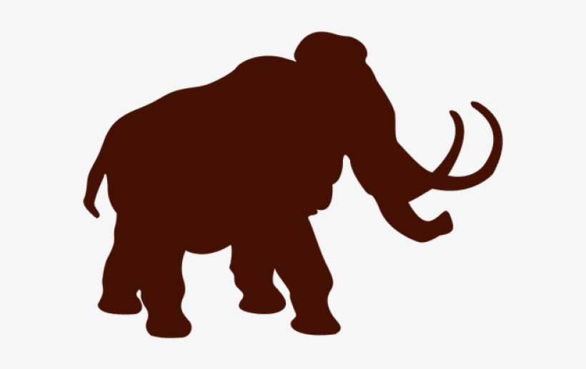 Mammoth Clipart Ivory - Silueta De Dinosaurio En Svg, transparent png download