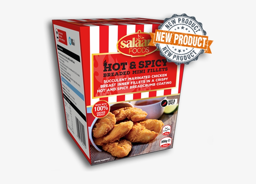 Hot And Spicy Breaded Mini Fillets - Hot And Spicy Salaam Foods, transparent png download