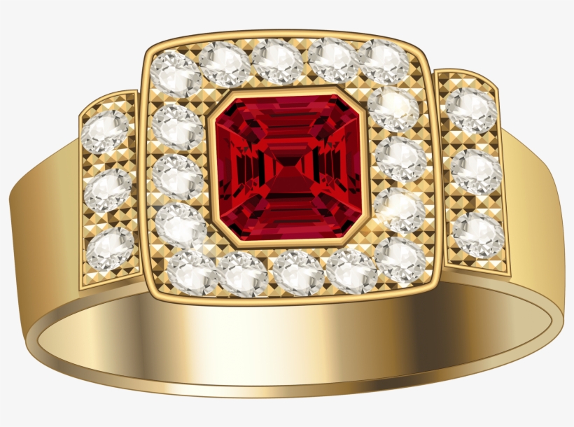 Download Gold Ring With Diamonds Clipart Png Photo - Gold Ring Images Png, transparent png download