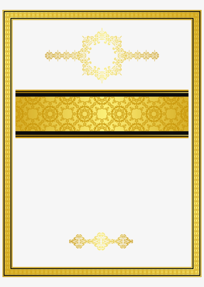Golden Gold Pattern Mapping Texture Template Border - Marcos Borde Dorado, transparent png download