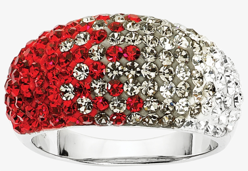 Red And White Crystal Ring - Pre-engagement Ring, transparent png download