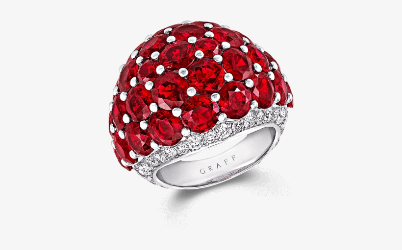 A Graff Bombe Classic Ring Featuring Round Rubies And - Graff, transparent png download