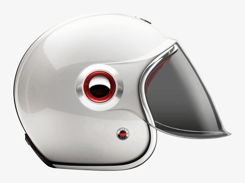Jet Pivots Silver Cup Red Ring Chrome Eye - Helmet, transparent png download