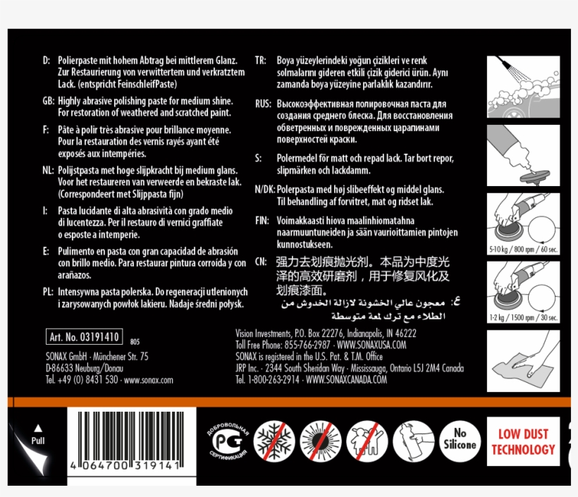 Sonax Profiline Fs 05-04 - Black-and-white, transparent png download