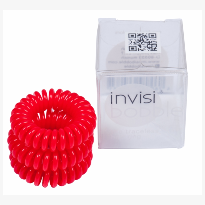 Invisi Bobble Raspberry Red Hair Ring - Box, transparent png download