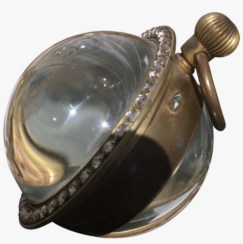 Large 19th Century French Jeweled Glass Ball Clock - Antique, transparent png download