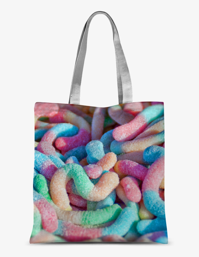 "sour Worms Classic Sublimation Tote Bag\ - Tote Bag, transparent png download