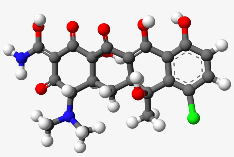 Chlortetracycline 3d Balls - Molecule, transparent png download