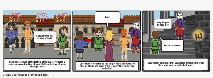 Hunchback Of Notre Dame Part - Storyboard Of The Hunchback Of Notre Dame, transparent png download