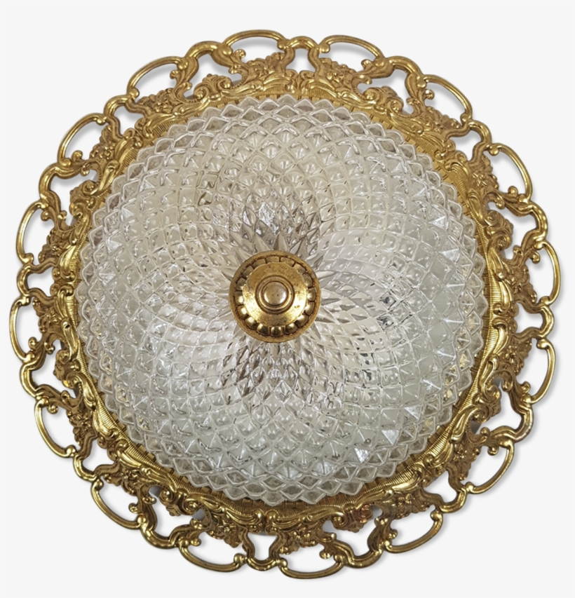 Golden Mount And Glass Globe Ceiling Light - We Now Sell On Etsy, transparent png download