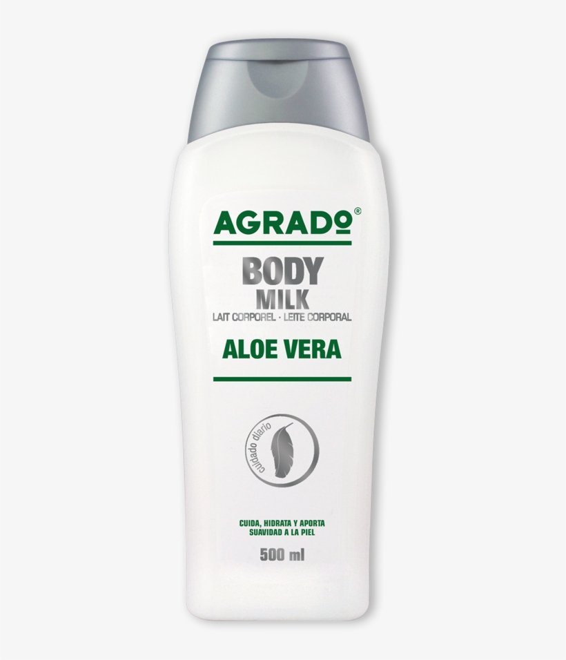 Body Milk Aloe Vera Agrado - Plastic Bottle, transparent png download