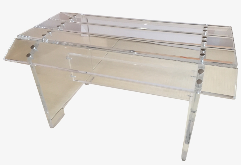 Lucite Plank Park Bench On Chairish - Outdoor Bench, transparent png download