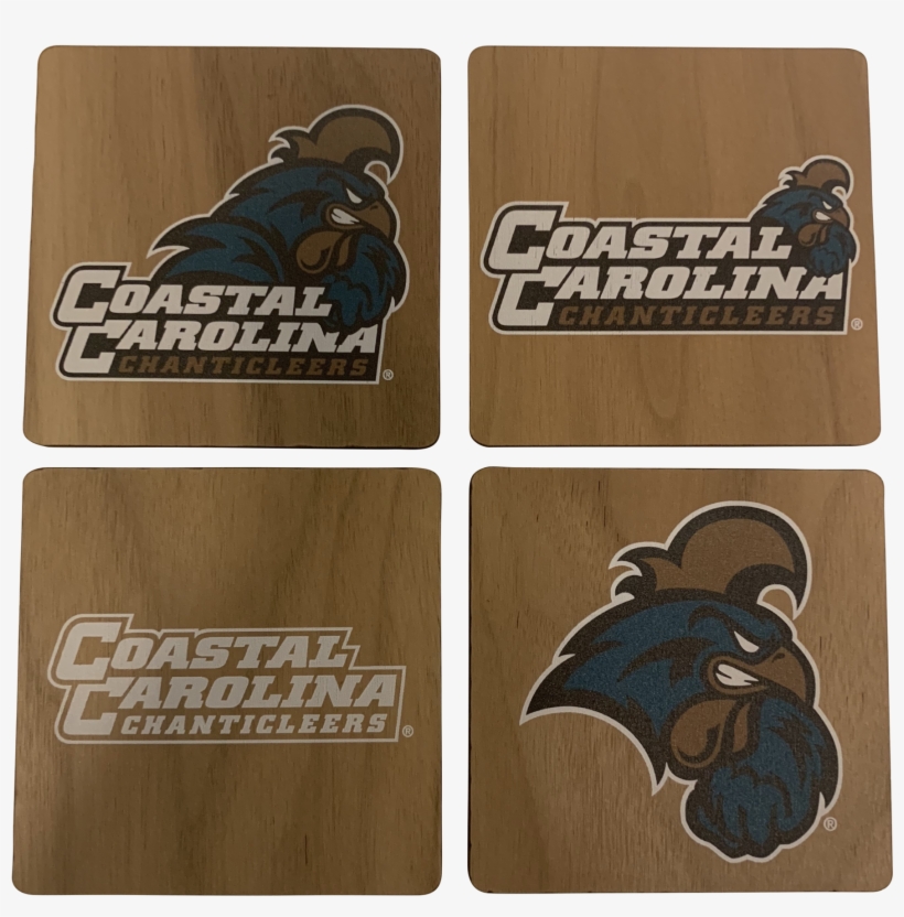 Coastal Carolina University Walnut Coaster Set - Darth Vader, transparent png download