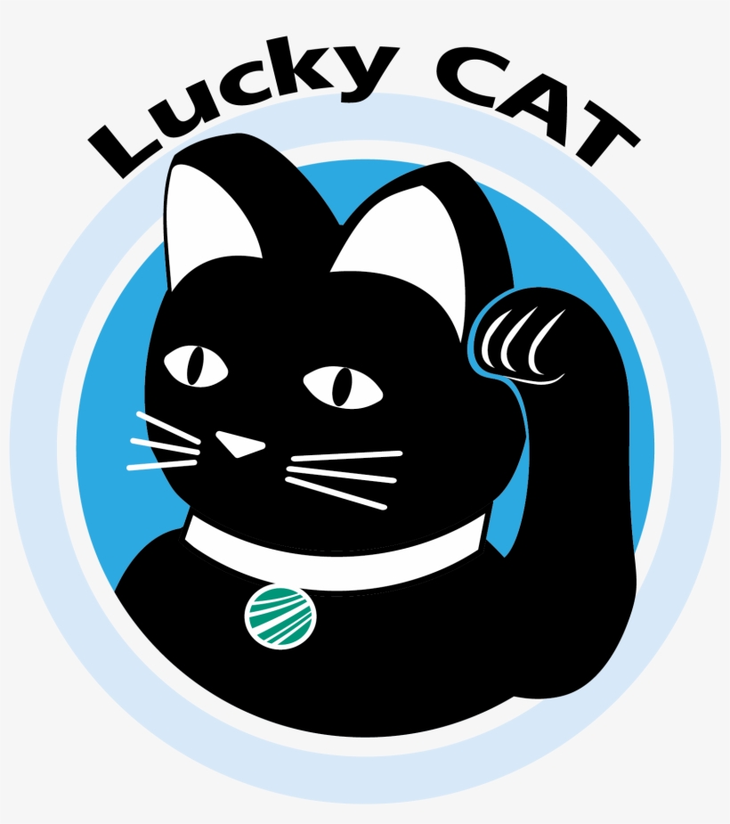 Lucky Cat Logo - Black Cat, transparent png download