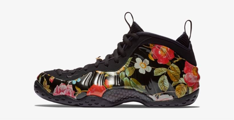 Air Jordan 5 Floral - Air Foamposite One Floral, transparent png download