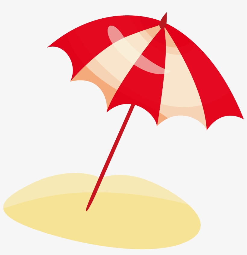 Cartoon Beach Clip Art Parasol Transprent Png Ⓒ - Beach Png Cartoon, transparent png download