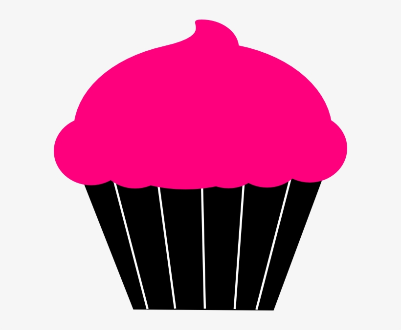 Cupcake Clipart Logo - Cupcake Pink Black Clipart, transparent png download
