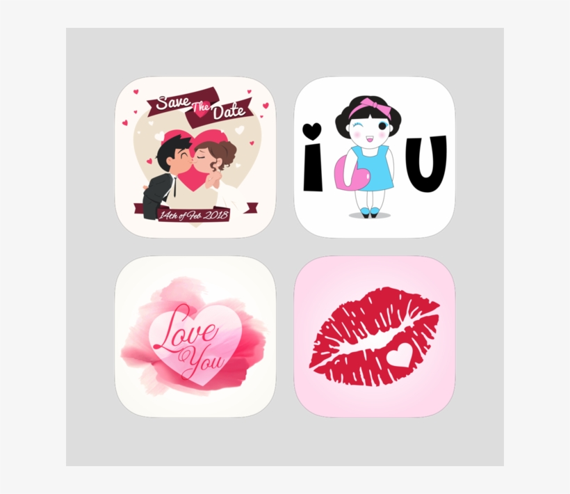 Stunning Love Emoji Pack On The App Store - Save Date Mariage Grattage, transparent png download