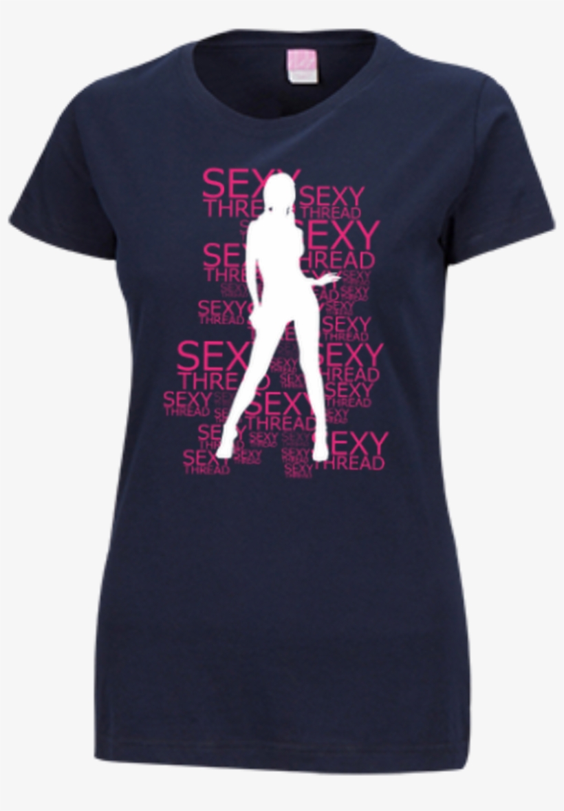 Sexy Ladies Silhouette Custom Fine Jersey T-shirt - Active Shirt, transparent png download