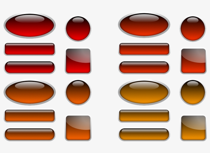 Button, Icon, Oblong, Square, About, Oval, Red, Orange - Icon, transparent png download