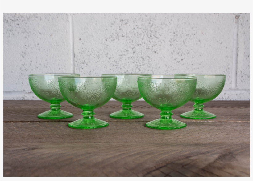 Set Of 5 Depression Era Goblet Glasses - Champagne Stemware, transparent png download