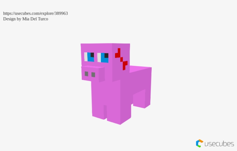 Minecraft Girl Pig - Graphic Design, transparent png download
