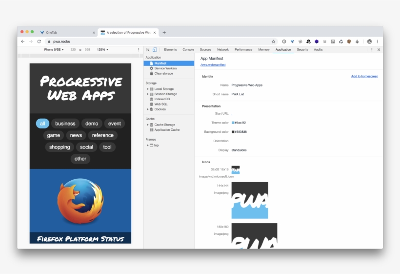 Application Panel In Chrome - Firefox, transparent png download